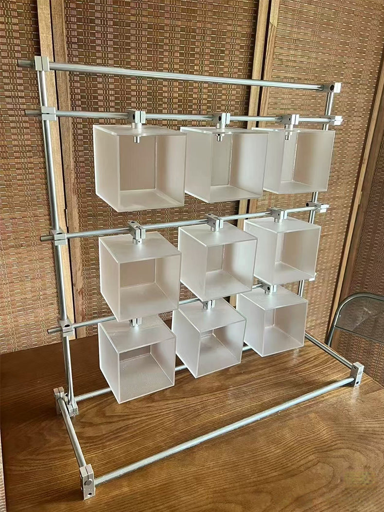 Optical Axis Acrylic 9-Grid Display Stand