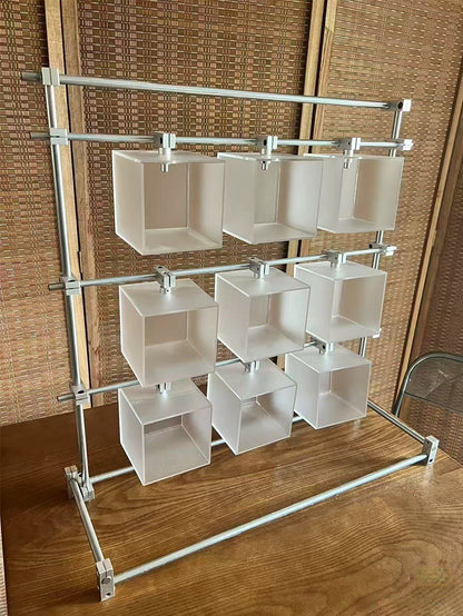 Optical Axis Acrylic 9-Grid Display Stand