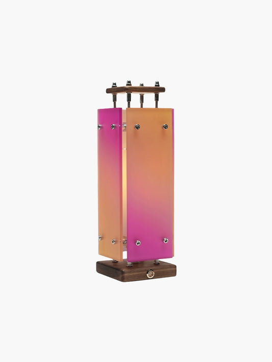 Optical Axis Acrylic Black Walnut Wood Ambient Lamp