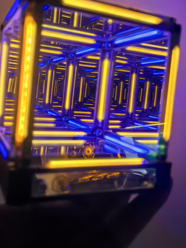Tech-Style Cube Ambient Desktop Lamp